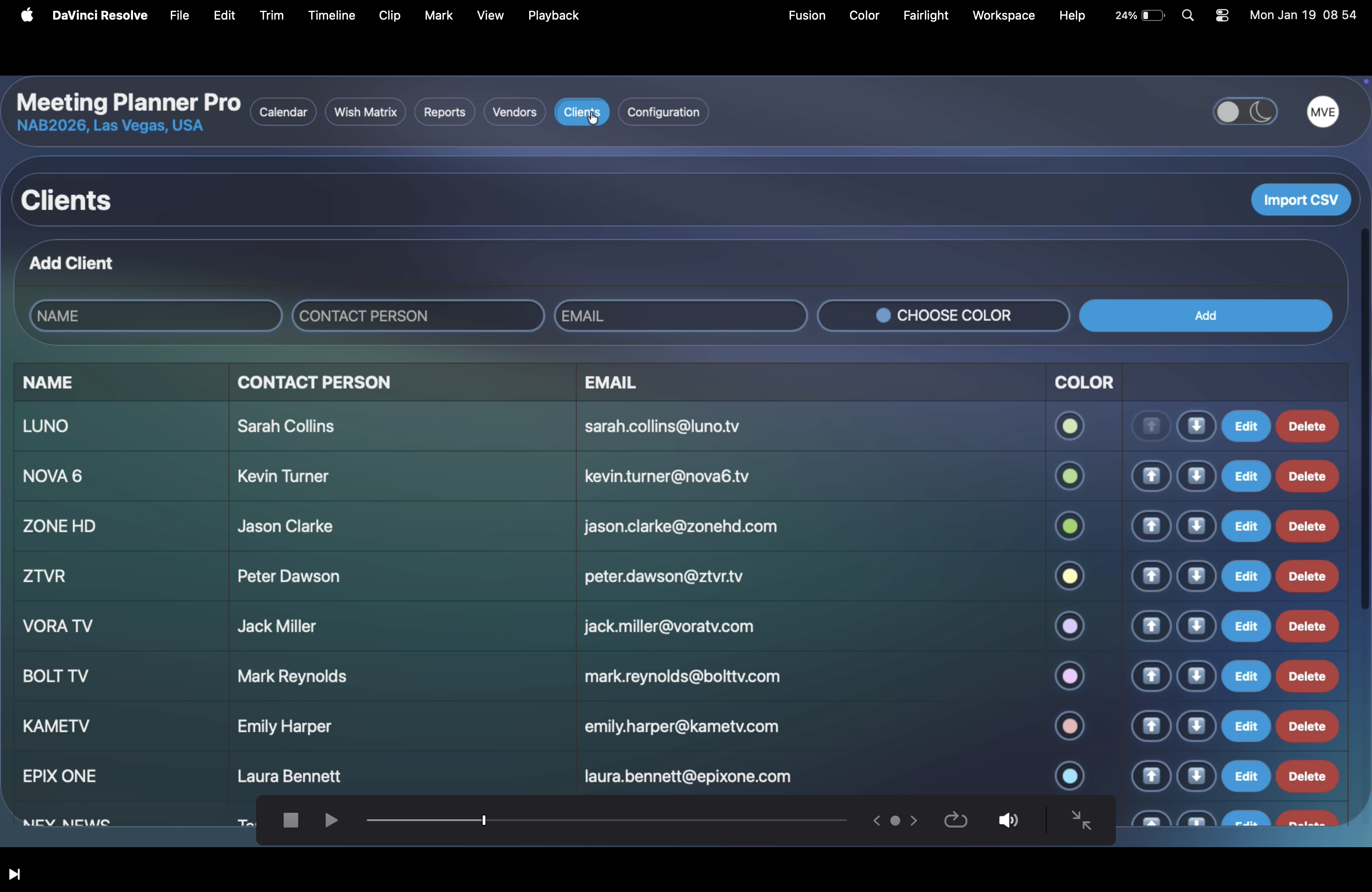 Clients & Vendors GUI