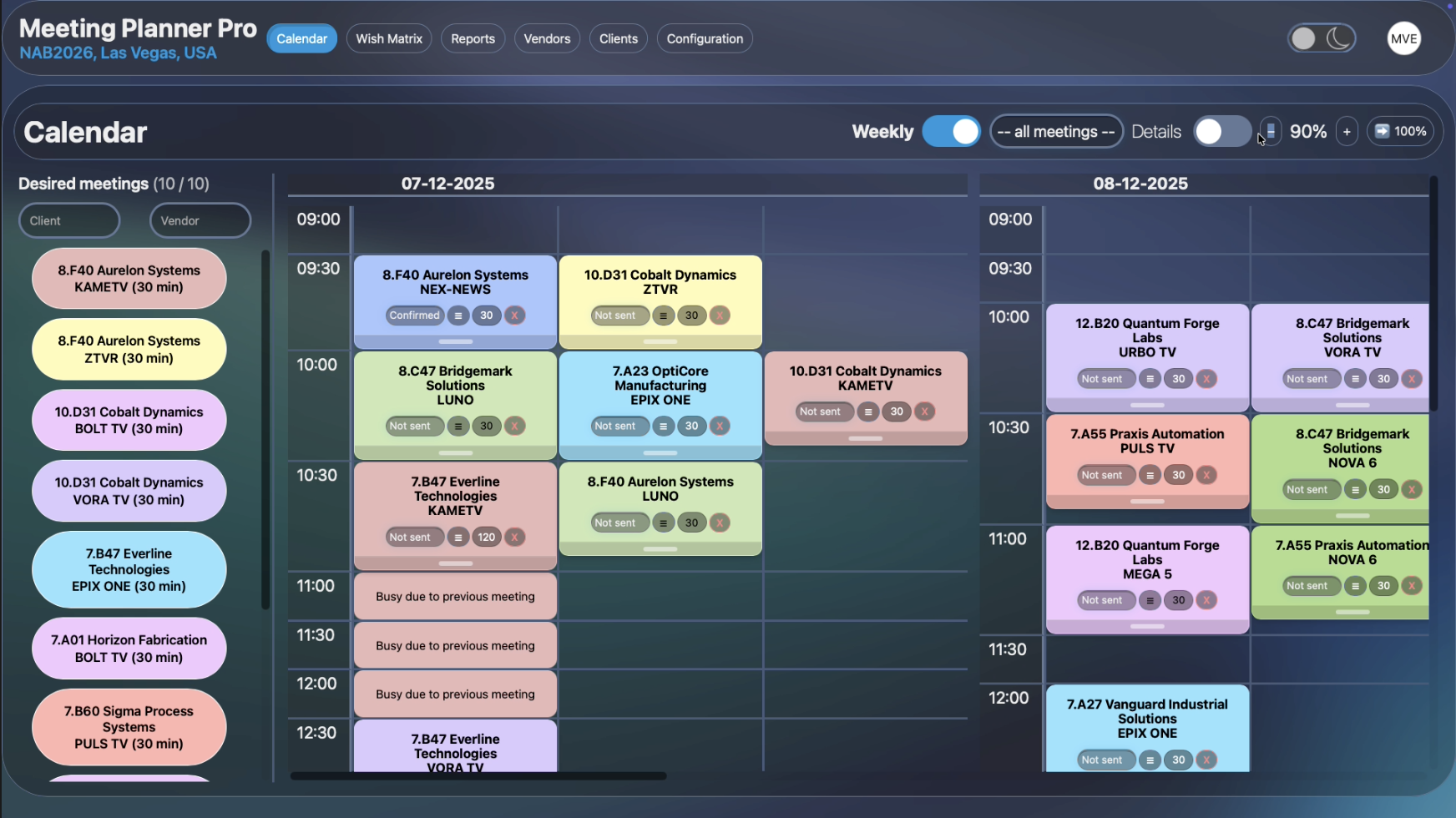Calendar GUI