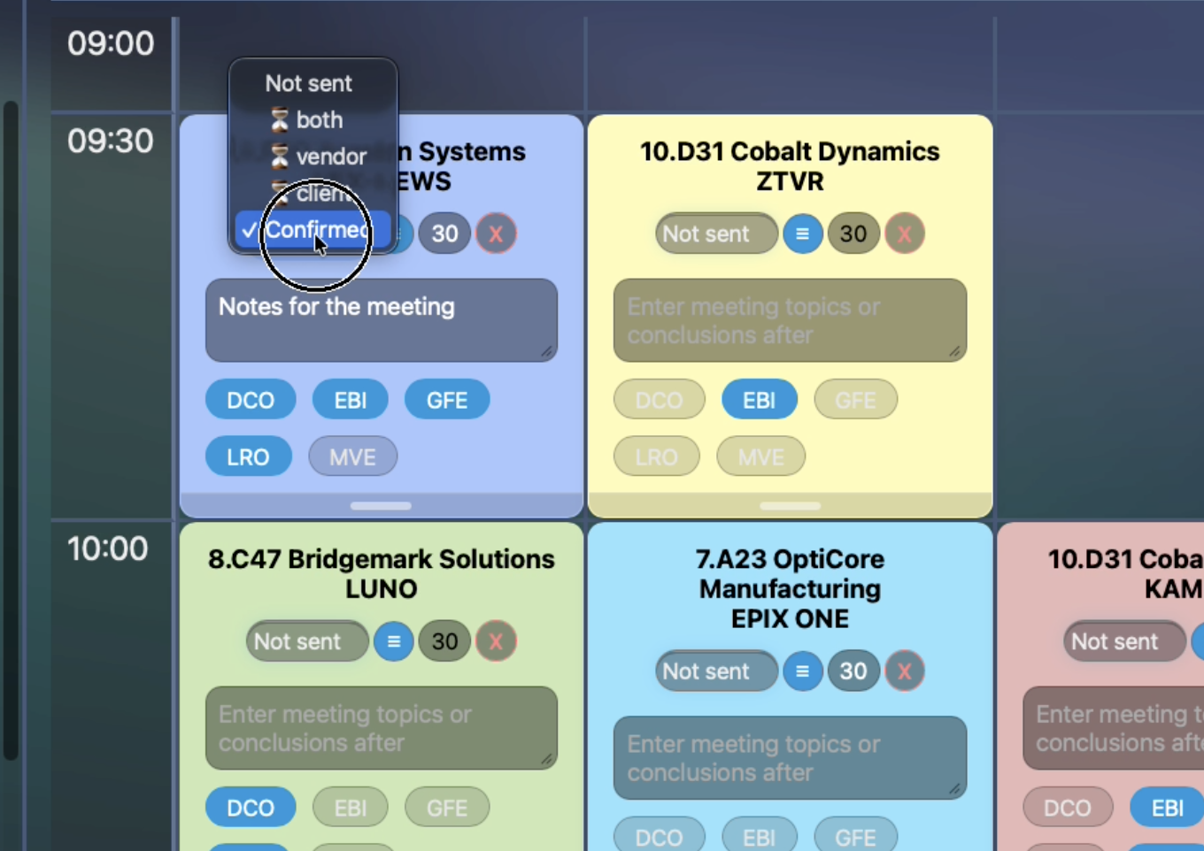 Tracking GUI